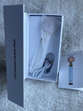 Empire Tech LED Vibration Rose Quartz Device – Facial & Body Skin Care Tool